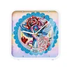 Rose Cross Special Shape 5D Diamond Painting Clock Art Craft With Frame Kit