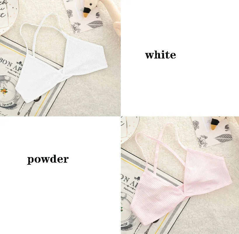 Comfortable sexy female bra thin cotton French sexy bra deep V wireless push chest bra without steel ring seamless bra