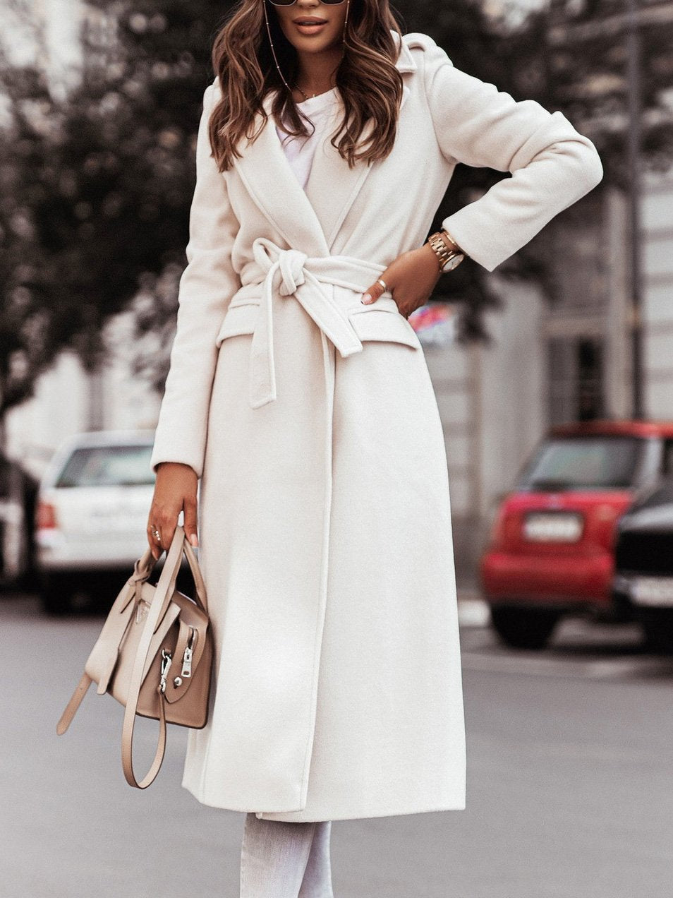 Women's V-neck Long Sleeve Sweater Coat Top