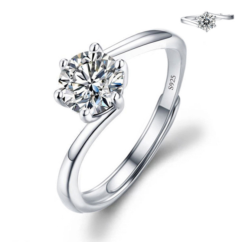 Luxury  Women's Ring, Beautiful Moissanite Ring, Fashionable and Noble Wedding Party Jewelry