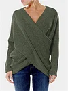 Fashion Inclined Solid Color Irregular Hem Sweater