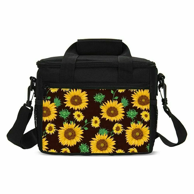 Mayoulove Lightweight Sunflower Backpacks Girls School Bags Kids Bookbags 4PCS Set-Mayoulove