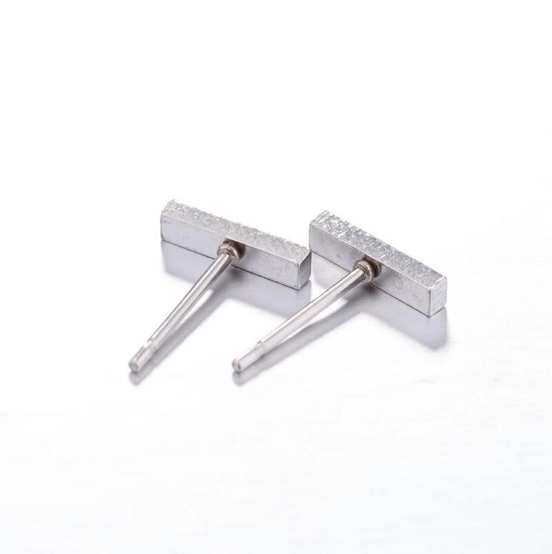 Minimalist Geometric 304 Stainless Steel No Inlaid 18K Gold Plated Ear Studs