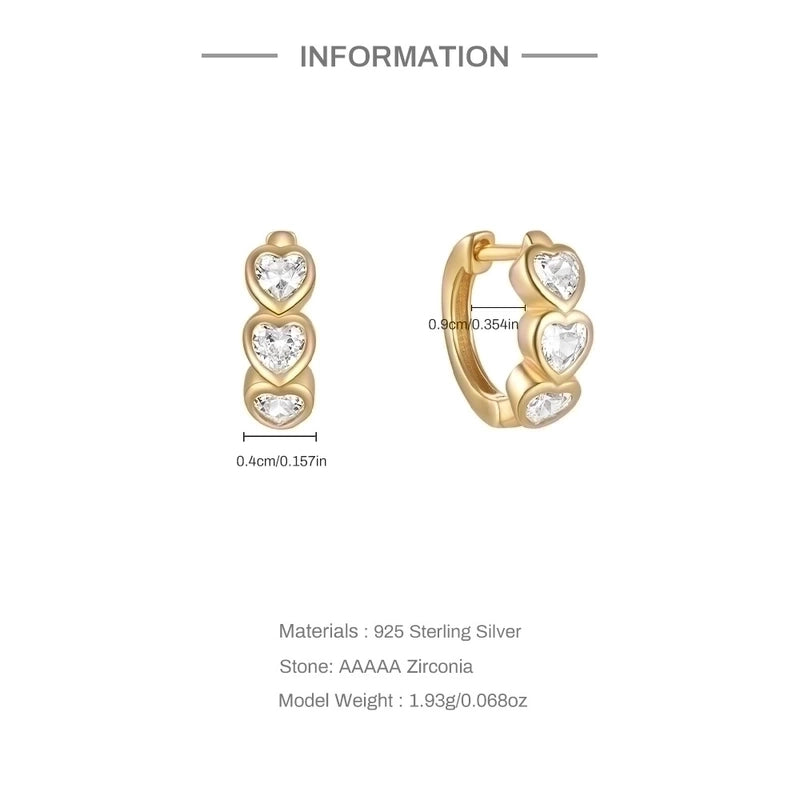 1 Pair Minimalist Geometric Plating Sterling Silver Hoop Earrings