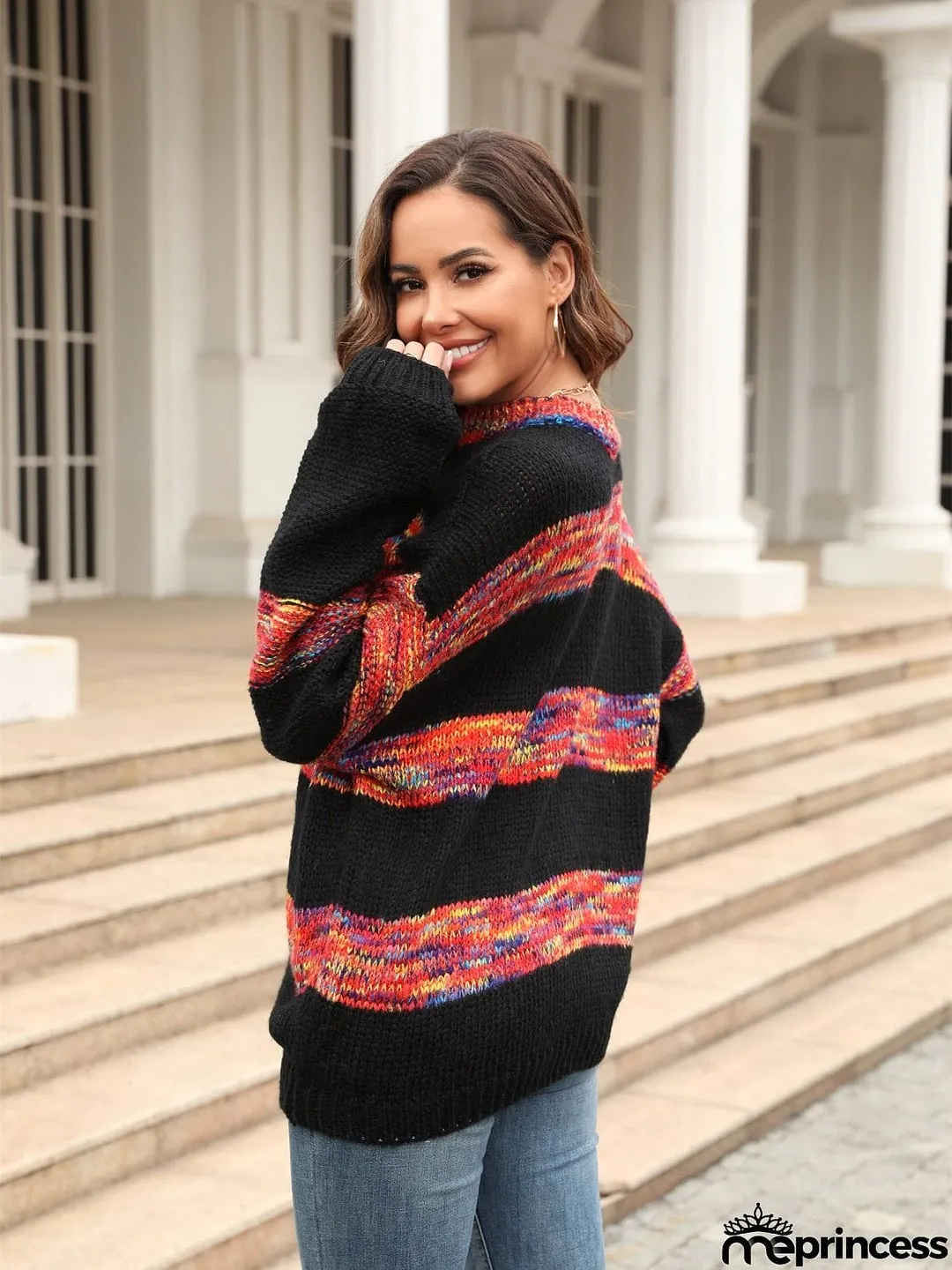 Striped Drop Shoulder Sweater