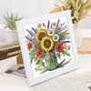 Butterfly Flower 5D DIY Partial Special Shaped Drill Diamond Painting With Frame Kit 17.2x17.2cm