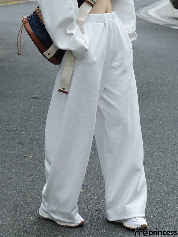 Casual Wide Leg Loose Solid Color Pants
