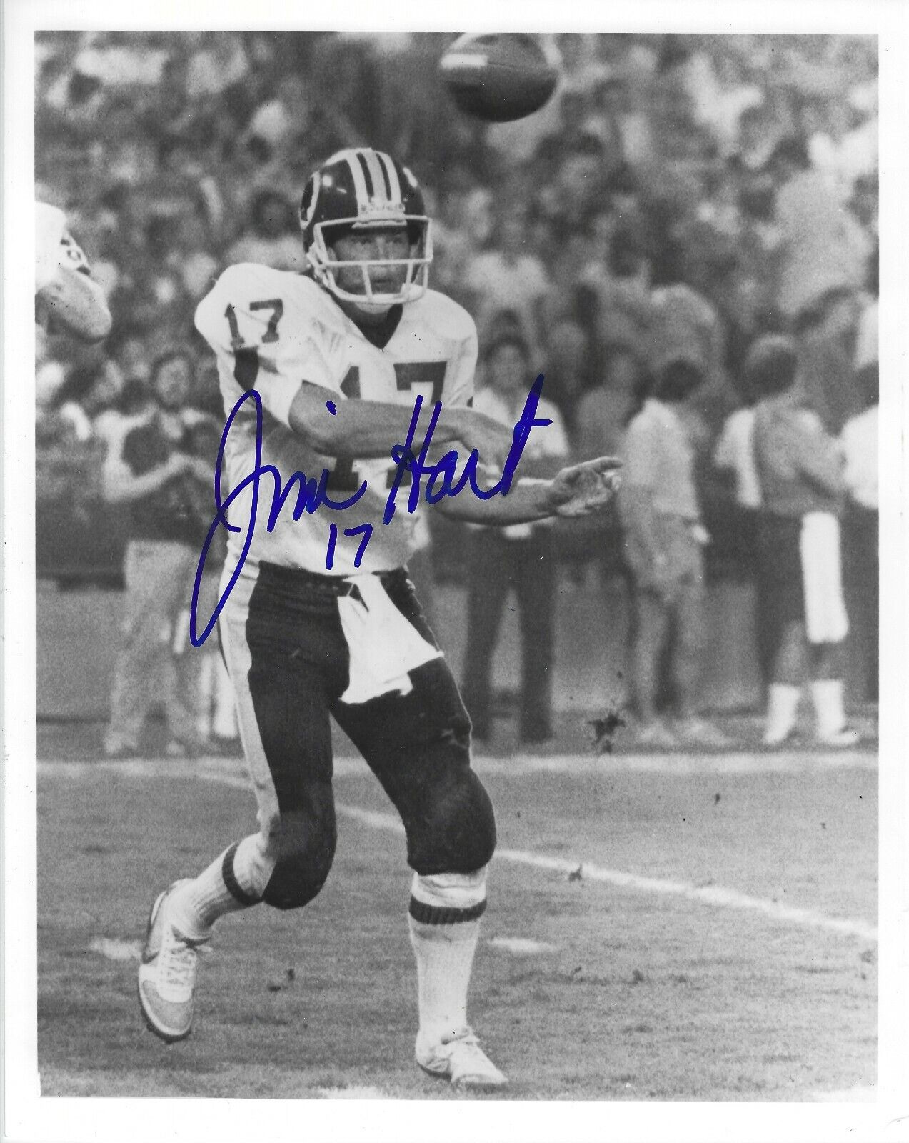 Autographed Jim Hart Washington Redskins 8x10 Photo Poster painting - w/COA