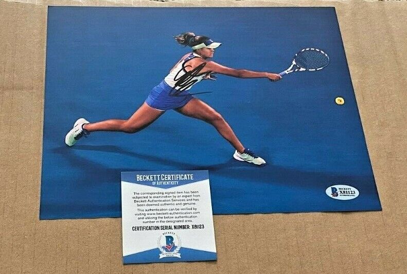 SOFIA KENIN SIGNED TENNIS 8X10 Photo Poster painting BECKETT CERTIFIED #2