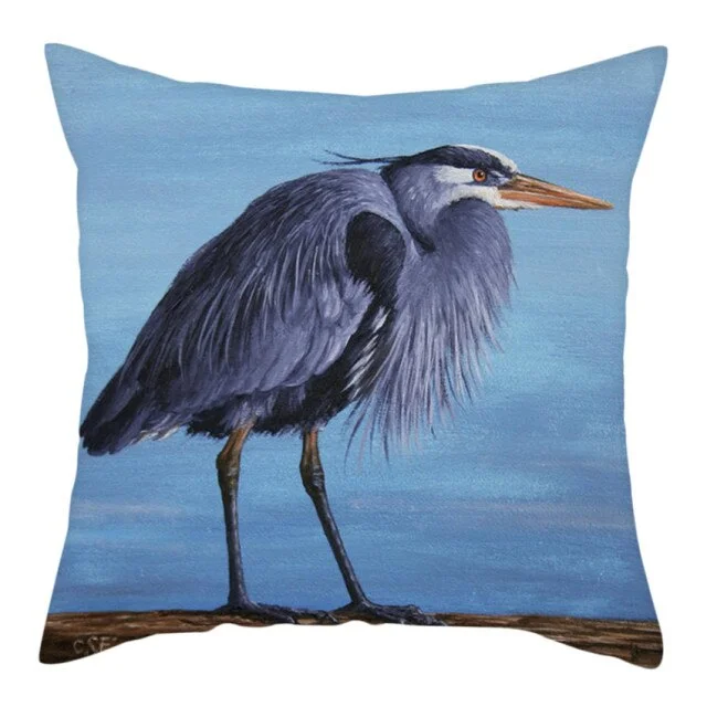 Linen Pillow Case - Painting Bird