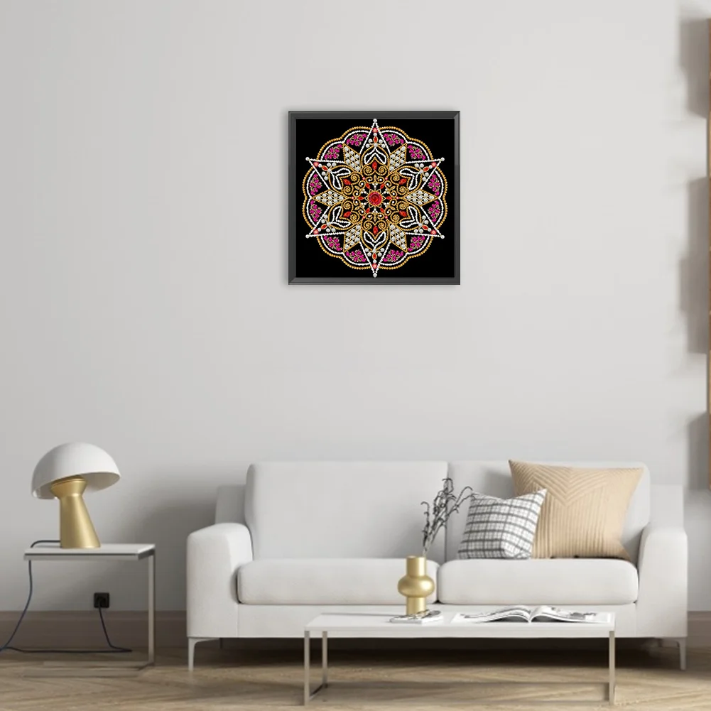 Diamond Painting - Partial Special Shaped Drill - Mandala(Canvas|30*30cm)