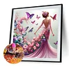 Diamond Painting -DIY Round Drill Butterfly Girl(40x40cm)
