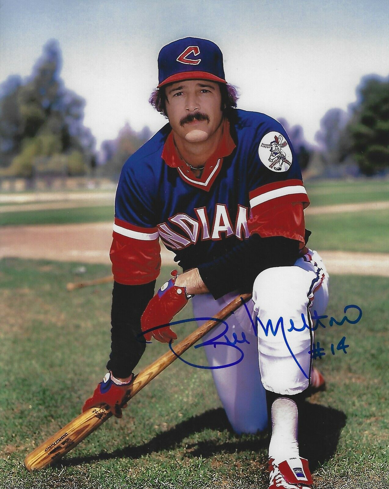 Signed 8x10 BILL MELTON Cleveland Indians Autographed Photo Poster painting - COA