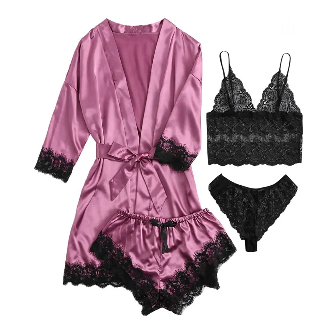 Churchf Women's Pajamas Sex Underwear Plus-Size Home Clothes New Lace Elastic