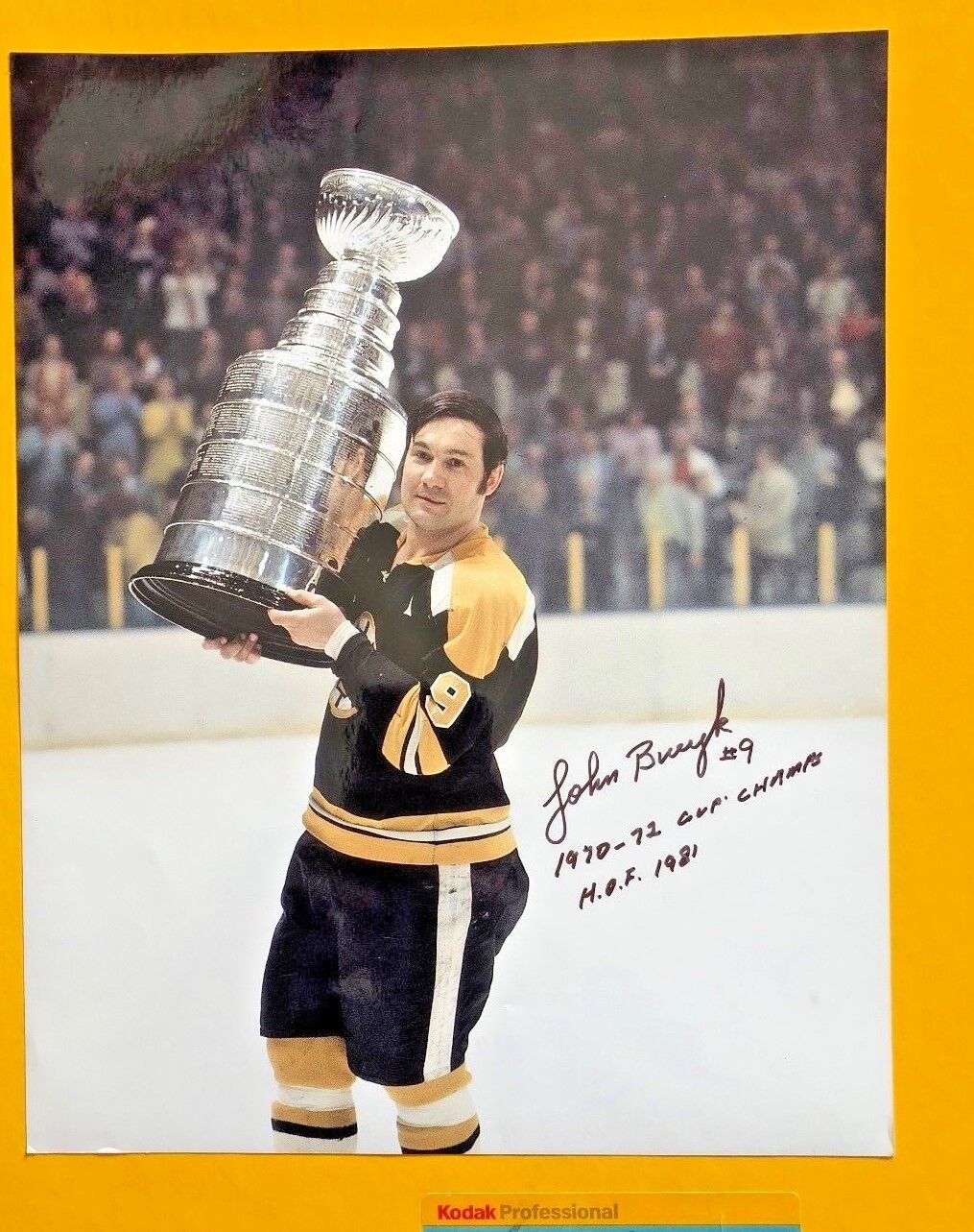 JOHN BUCYK SIGNED 11 X14 BOSTON BRUINS Photo Poster painting W/2 INSCRIPTIONS W/COA