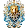 DIY Golden Lion Diamond Painting Acrylic Hanging Pendant for Home Decor