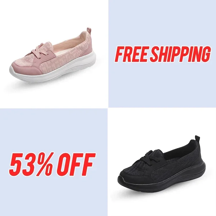 ORTHOPEDIC WOMEN SHOES BREATHABLE SLIP ON ARCH SUPPORT NON-SLIP