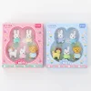 8 BOXES Cute Cartoon Bunny Superman Erasers Set for Kids Student Office Exam Stationery Gift