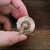 Pure Copper Exquisite Tape Measure Mini Manual Reel Retro flywheel Sewing Tool