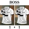 Camisa polo masculina BOSS&reg;, pacote com 2 unidades #ADM41