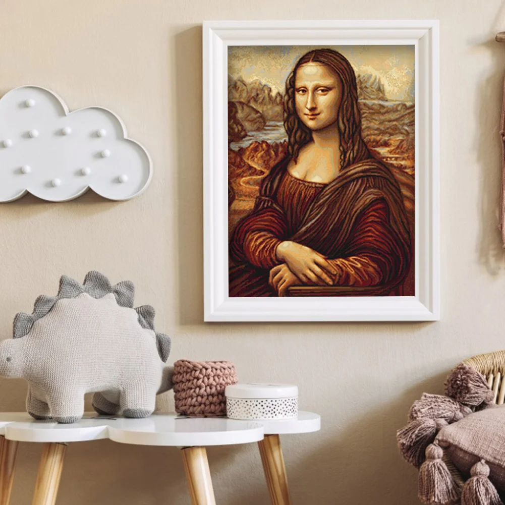11CT Full Stamped Cross Stitch - Mona Lisa(Canvas|40*50CM)