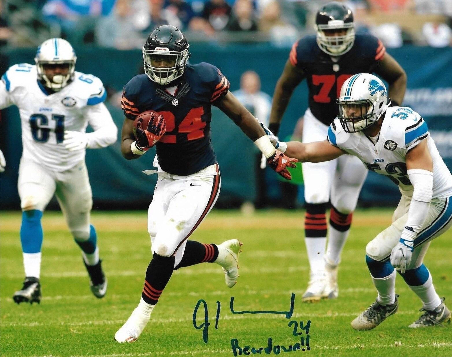 JORDAN HOWARD signed autographed CHICAGO BEARS 8X10 Photo Poster painting PRO BOWL w/COA PROOF