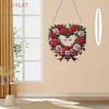 Valentine Day 2D Flat DIY Diamond Art Pendant Diamond Painting Set (Wreath)