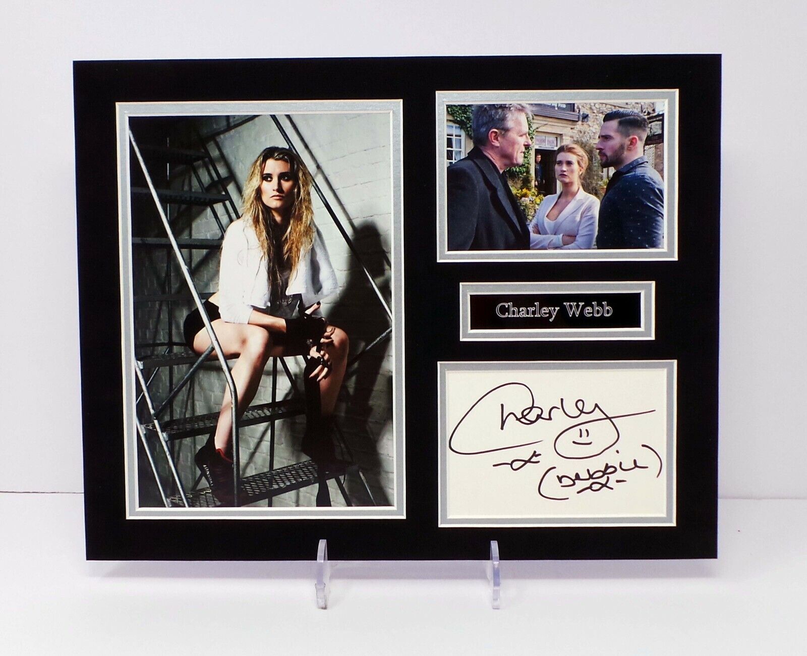 Charley WEBB Emmerdale Debbie DINGLE Signed Mounted Photo Poster painting Display AFTAL RD COA