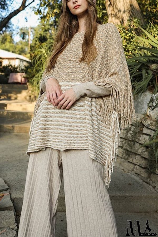 MidiSono - Sweet And Innocent Chenille Poncho Top