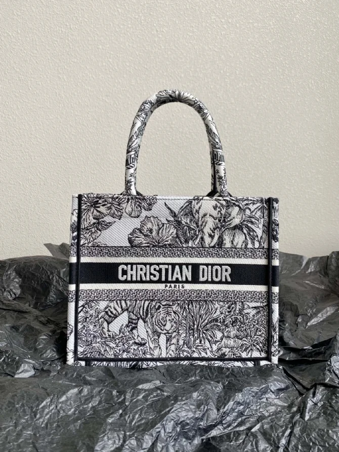 CD book tote23最新購物袋黑白動物園小號 26.5cm
