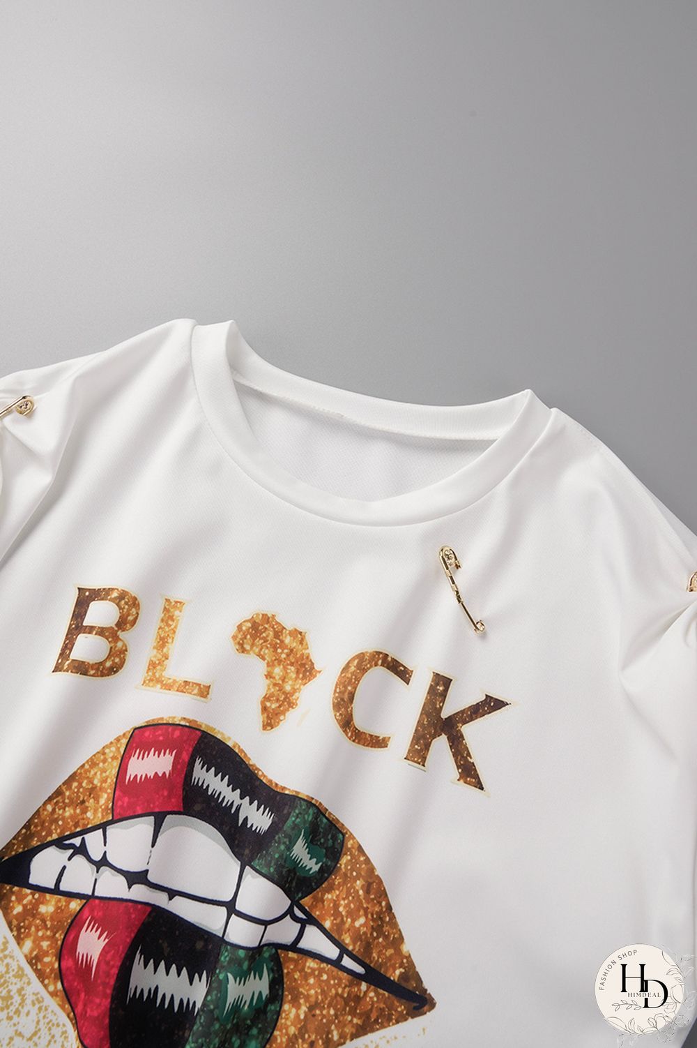 Dark Blue Casual Street Print Patchwork O Neck Short Sleeve Two Pieces