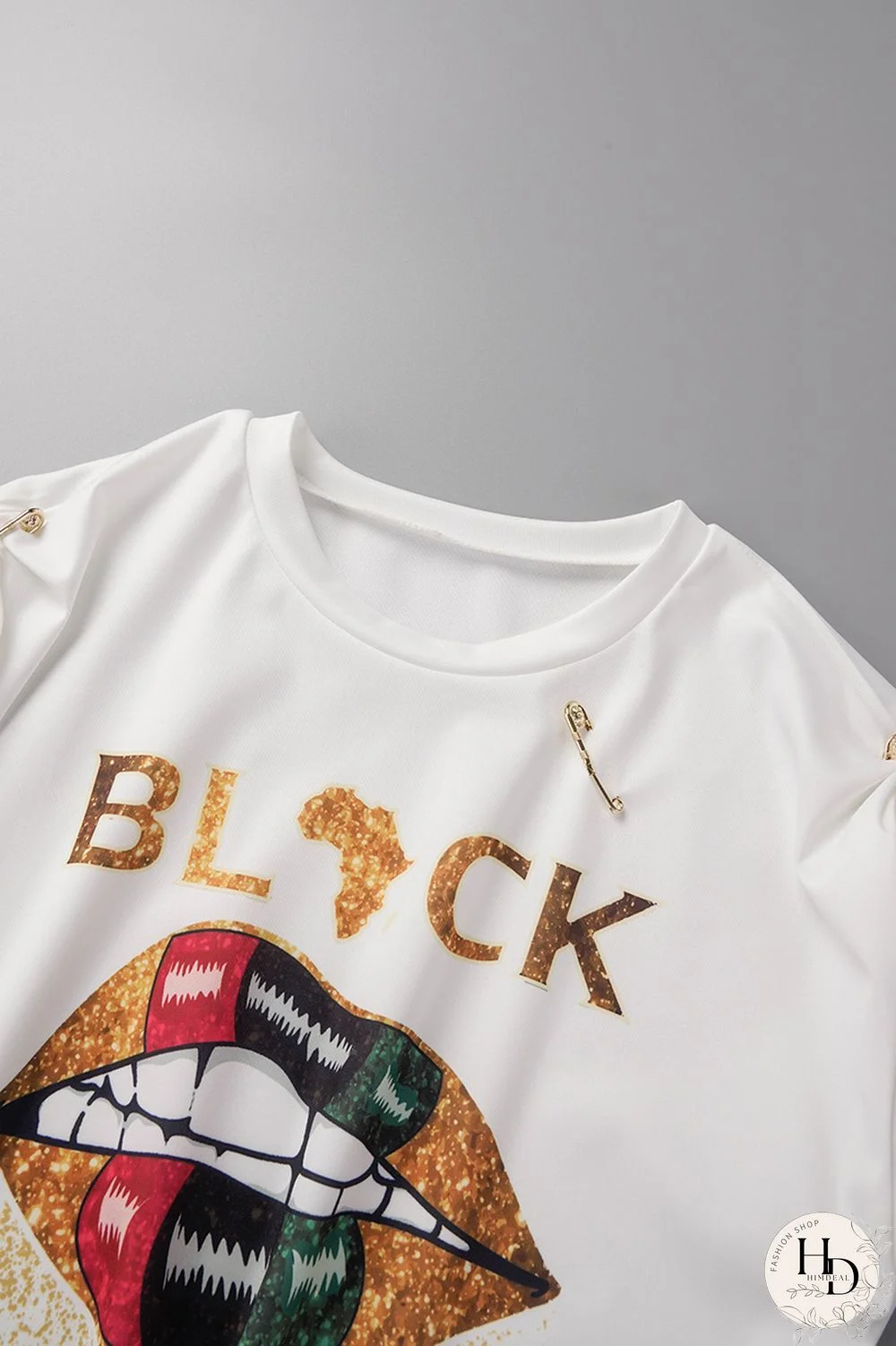 Dark Blue Casual Street Print Patchwork O Neck Short Sleeve Two Pieces