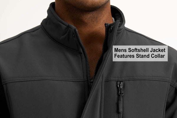 Men's Tactical Jacket Water-Resistant 6 Pockets Softshell Fleece Lining Hiking Winter Jacket