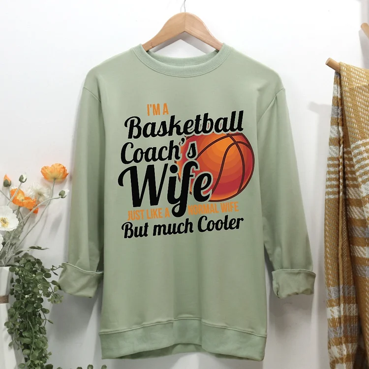 Basketball Coach Wife funny Women Casual Sweatshirt-Annaletters