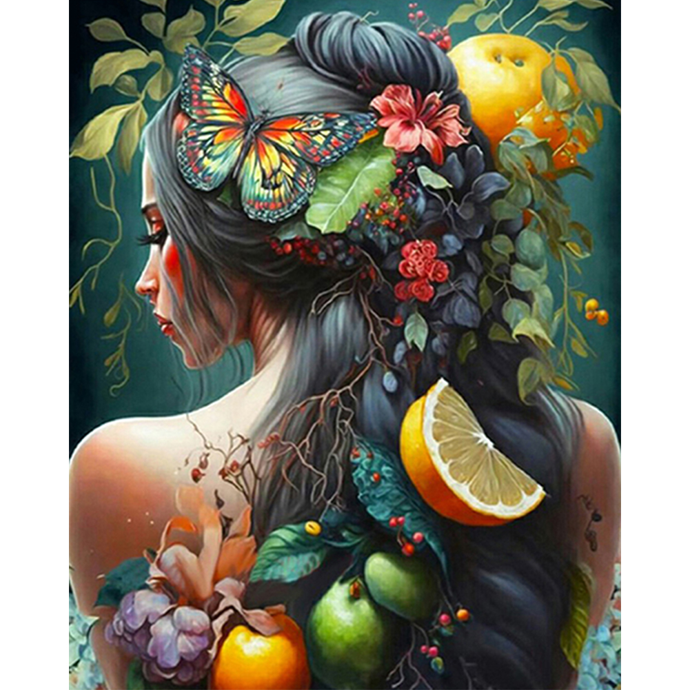 Back Fruit-Paint by Numbers-16"x20"/40x50cm