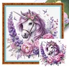 Floral Unicorn-11CT Stamped Cross Stitch 40*40cm/15.75*15.75in tapestrymarket