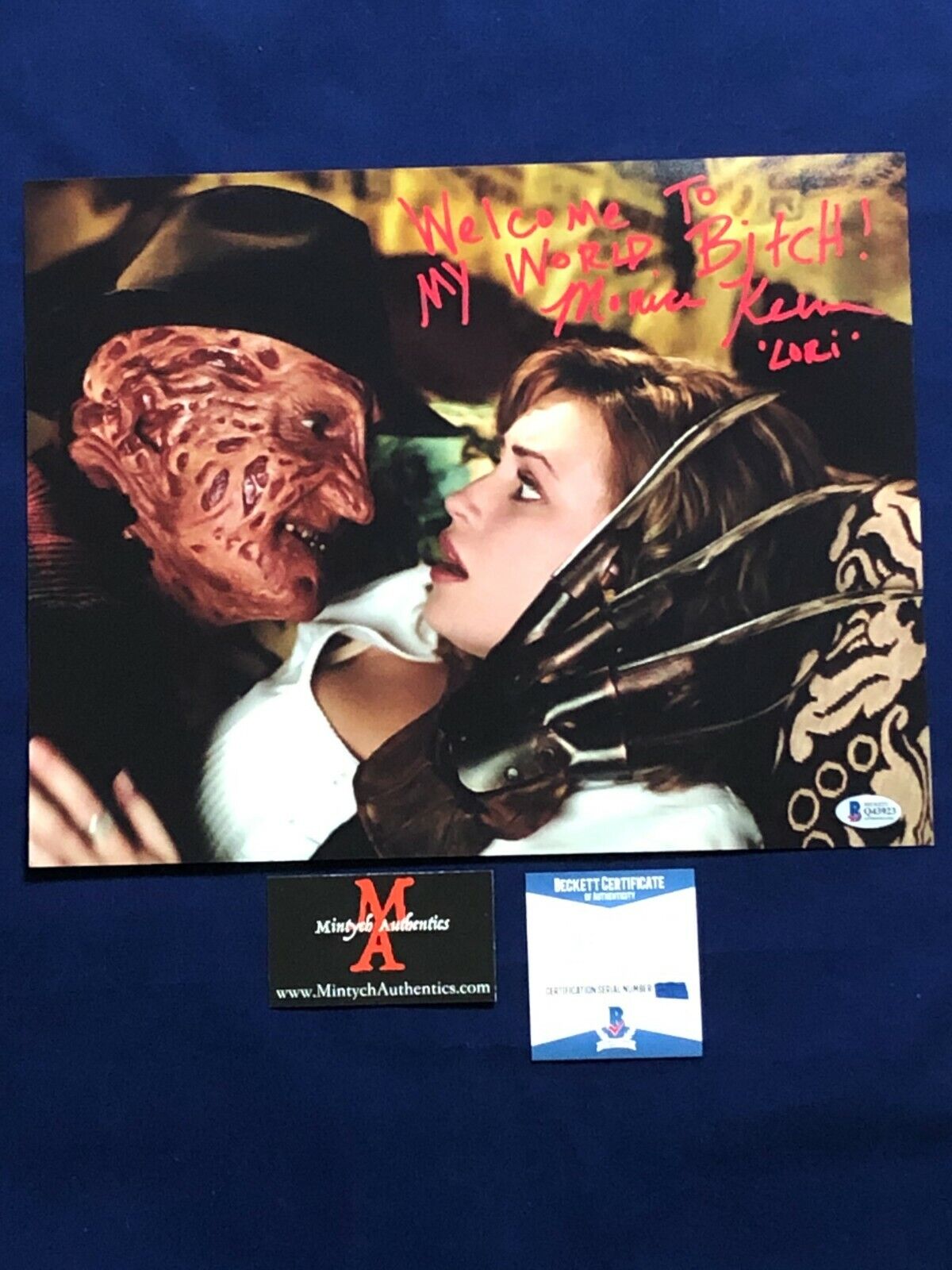 MONICA KEENA AUTOGRAPHED SIGNED 11x14 Photo Poster painting! FREDDY VS JASON! BECKETT COA HORROR