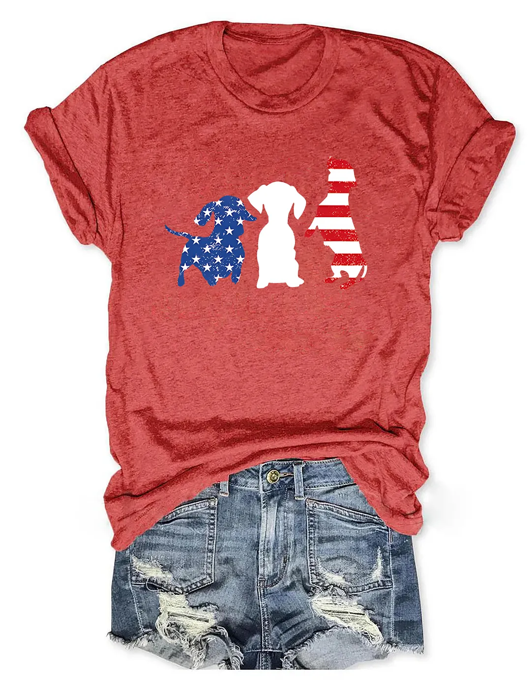 4th July Dachshund T-shirt