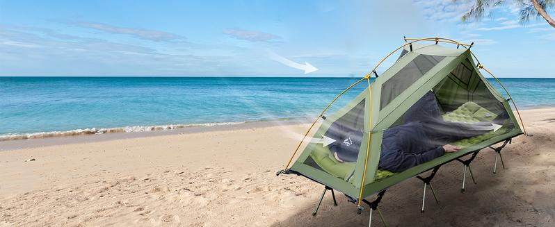 Product Introduction of Night Cat Camping Cot Tent - Waterproof 1-Person Off-Ground Combo Cot Bed for Adults Portable Easy Set-up Tent 18
