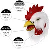 Rooster Mask Chicken Head Mask for Adult, Animal Cock Latex Props for Halloween Cosplay Costume Party Masquerade