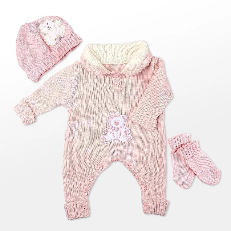  Reborn Babypuppen Kleidungen Pink Outfit für 20"- 22" Reborn Babypuppe Mädchen Outfits - RSDP-Rebornbabypuppen-Rebornbabypuppen.de