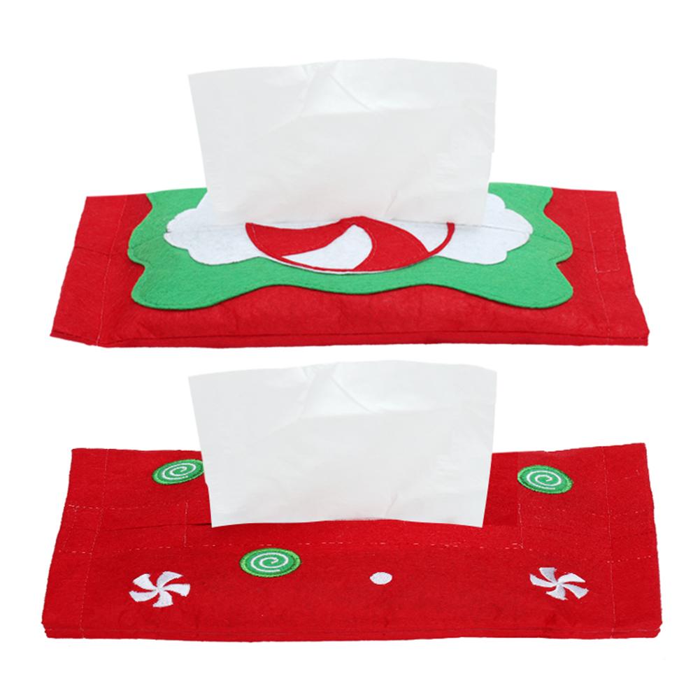 

Cute Christmas Tissue Box Cover Dinning Table Decor for New Year Xmas Home, Big donuts, 501 Original