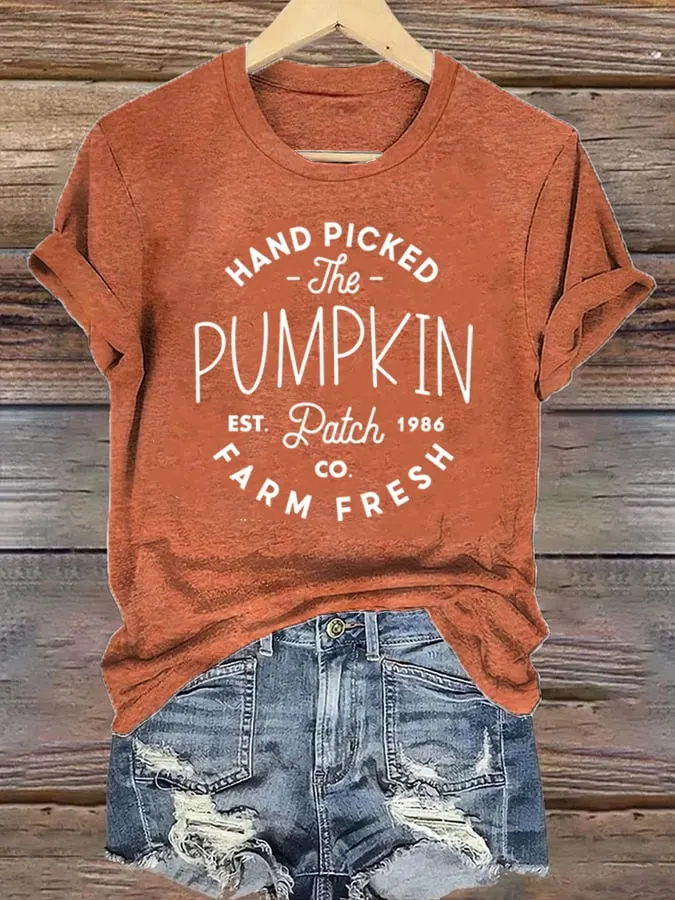 Women's  Hagrid&rsquo;s Pumpkin Patch  Printed Casual T-Shirts 