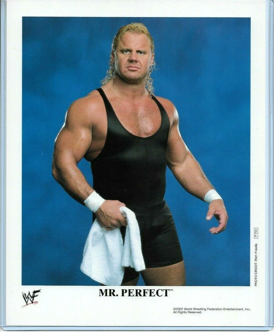 WWE MR PERFECT P-754 OFFICIAL LICENSED AUTHENTIC 8X10 PROMO Photo Poster painting VERY RARE