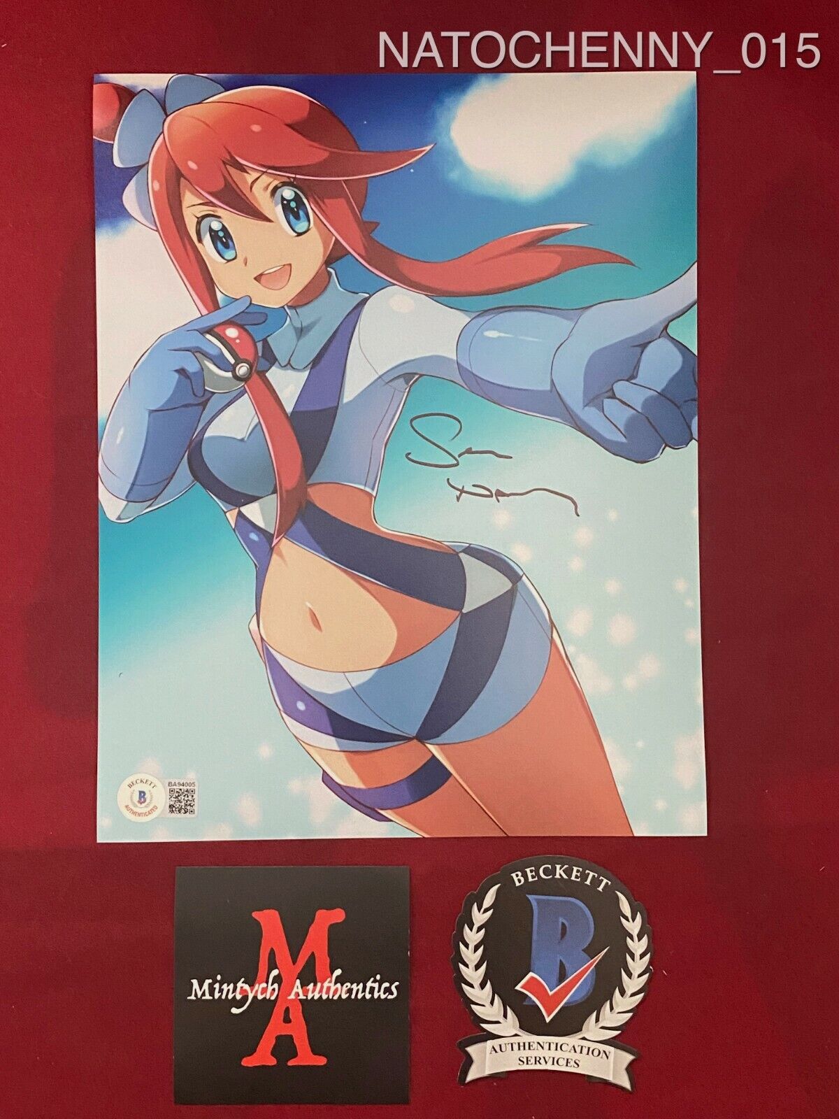 SARAH NATOCHENNY AUTOGRAPHED SIGNED 8x10 Photo Poster painting! POKEMON ASH! BECKETT COA!