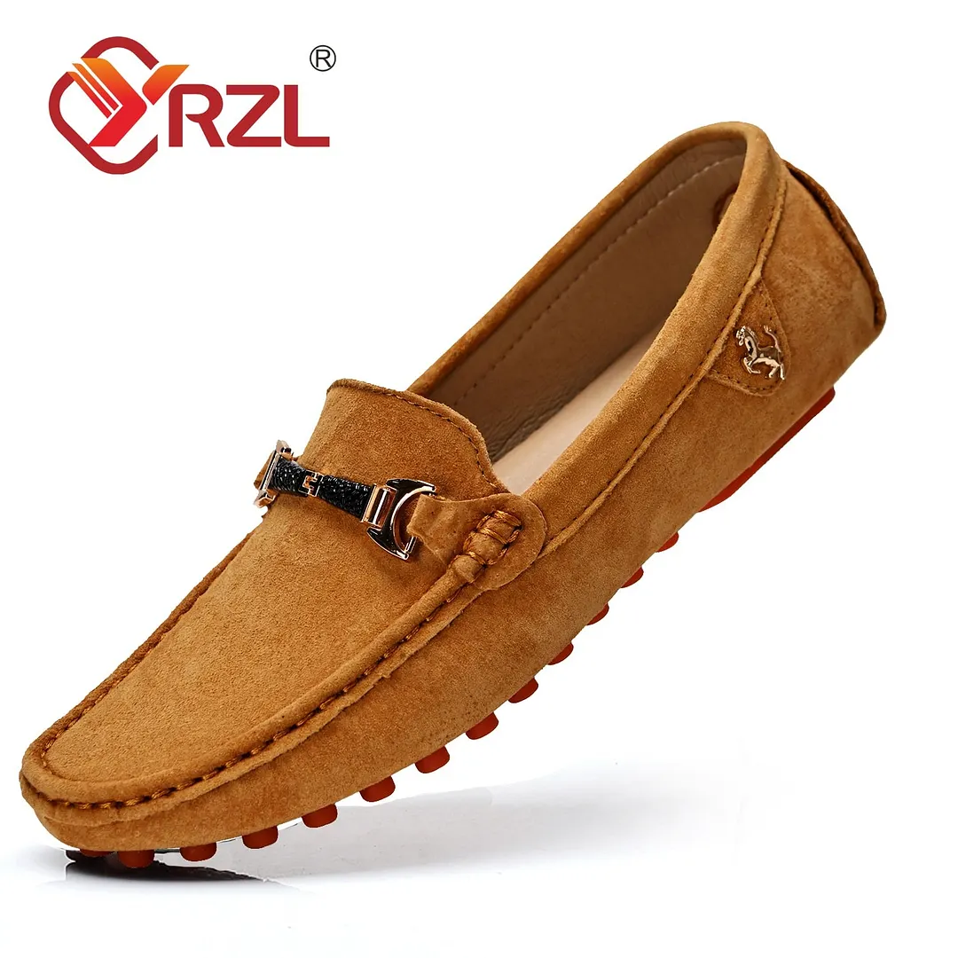 YRZL Loafers Big Size 48 Men Shoes Soft Driving Moccasins High Quality Flats Casual Leather Shoes Men Slip-on Loafers for Men