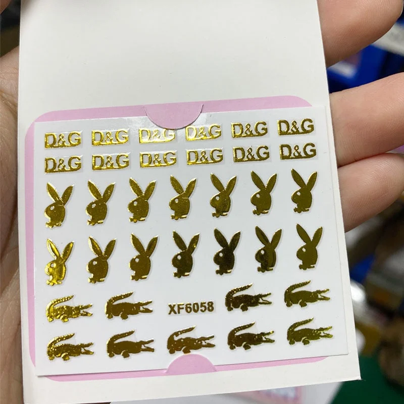 Red Lips Nail Art Stickers Nails Decals Hot Sexy Girl Tip Water Sliders Black Letters Heart Self Adhesive Tattoo Nail Decoration-Nail Inspo