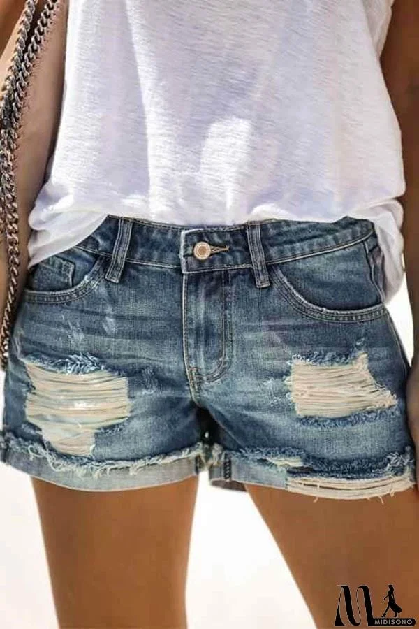 MidiSono - Sexy Hand-Worn Denim Shorts