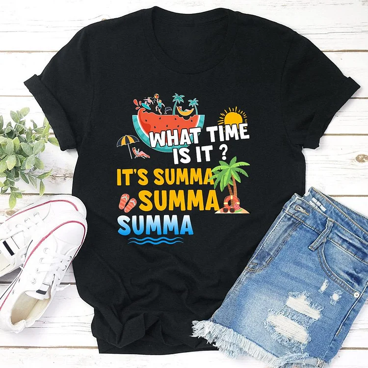 Summer Time  T-shirt Tee - 01777-Annaletters