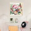 Jewel Butterfly And Peony-11CT Stamped Cross Stitch 45*45cm/17.72*17.72in